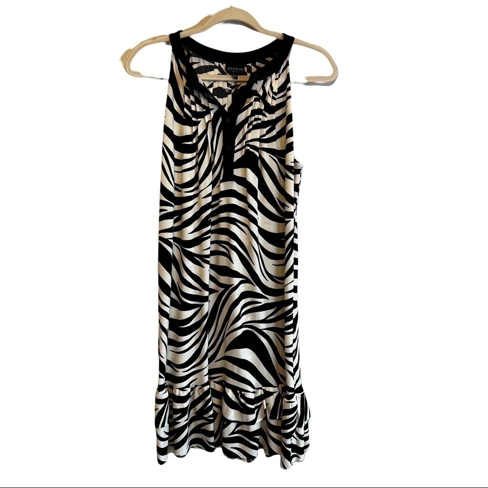 En Focus Studio Zebra Print Sleeveless summer dress 12